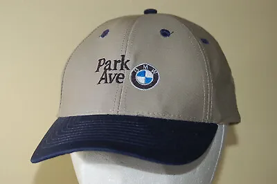 Vintage 2000's Park Ave BMW Dealership Adjustable Snapback Hat Brown Tan NoS • $14.99