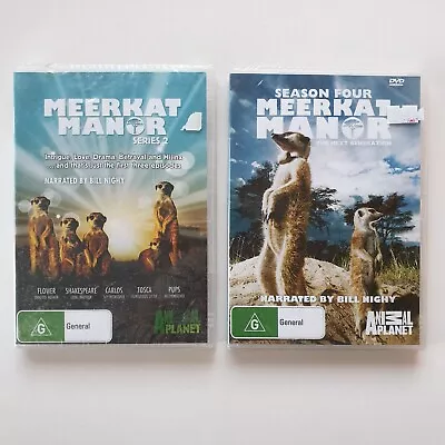 Meerkat Manor : Series 2 + Series 4 (DVD 2005) Region Free (Bill Nighy) SEALED • $20.14