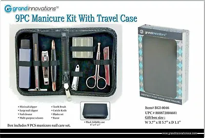 Manicure & Pedicure Kit /Travel Case  9 Pcs Nail Care • $5