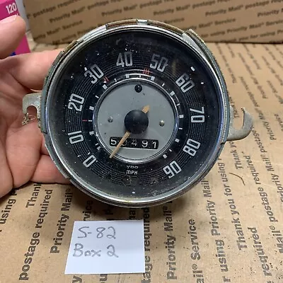 VW Volkswagen 66 Speedometer Cluster Gauge Vintage 1966 50491 Miles Antique VDO • $59.99