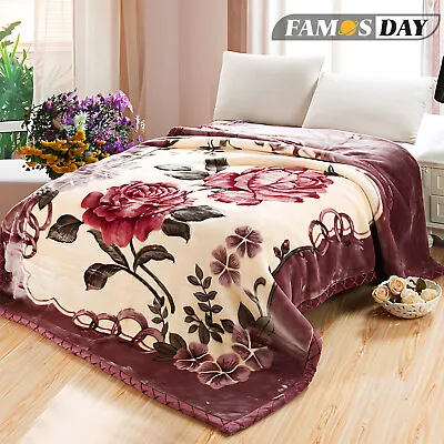 Thick Heavy Fleece Blanket 2 Ply 4.4/6.6/7.7lb Printed Silky Soft Warm Blanket  • $40.84