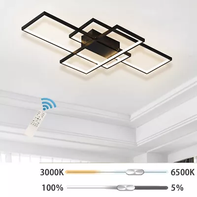 Modern Ceiling Light LED Chandelier With Remote For Dining Living Room Dimmable • £62.99