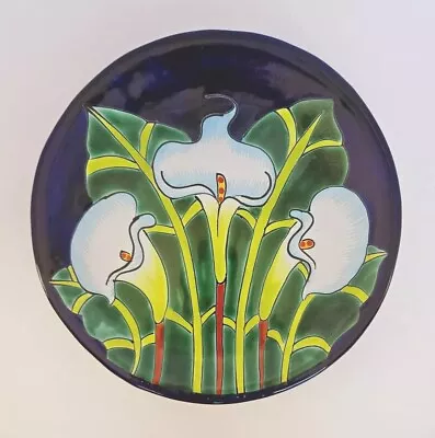 Mexican Talavera Pottery Handpainted Decorative Calla Lily Plate 11 1/2  Signed • $48.95