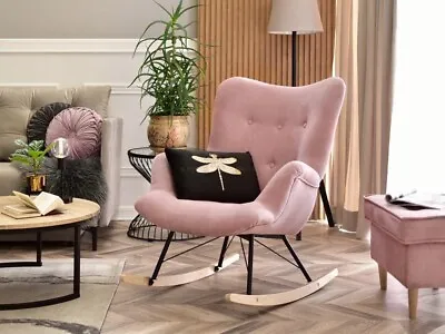 £365 • Buy Beautiful Rocking Chair Customisable Baby Pink Nursery Classic Modern Desing