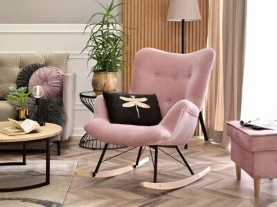 £385 • Buy Beautiful Rocking Chair Customisable Baby Pink Nursery Classic Modern Desing