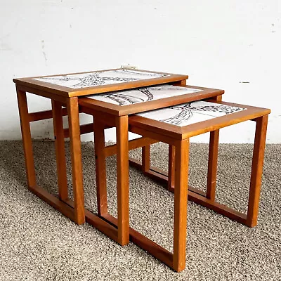 Danish Modern Nesting Tables By Mobelfabrikken Toften • $595