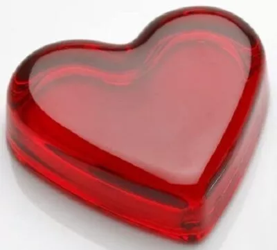 Heart Paperweight - Red Glass - Mosser USA • $20.99