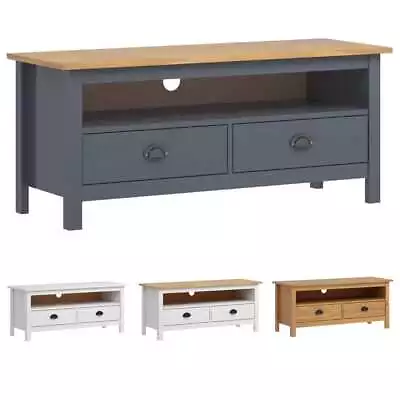 TV Stand Storage Console Entertainment Center Honey Brown Solid Pine Wood VidaXL • $181.99