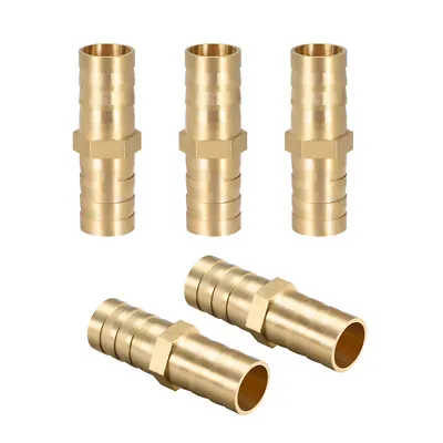 12mm Or 1/2  ID Brass Barb Splicer FittingStraight Barb Hose Fitting5pcs • $7.64