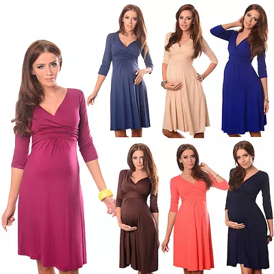 Purpless Maternity Dress Vneck Pregnancy Clothing Size 8 10 12 14 16 18 Top 4400 • £9.98