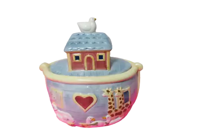  Ceramic Noahs Ark Cookie Jar Certified International Susan Winget Large 12 X 12 • $10.50