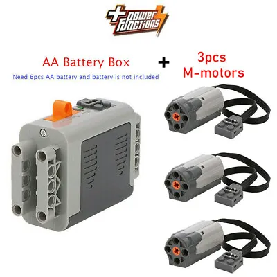 LEGO 4PCS Lots Power Functions 1x Battery Box 3x M Motor Technic Parts Train Toy • $28.99