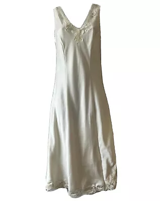 DAVID NIEPER SILKY FAUX SATIN Roleplay Cosplay Nightie UNTERKLEID Slip UK 8 • £26.55