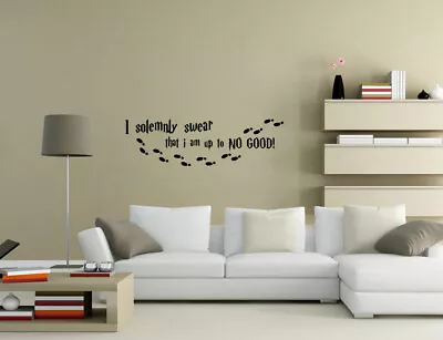 I Solemnly Swear That I Am Up To No Good Wall Quotes Art Wall Stickers UK 50J • £5.81