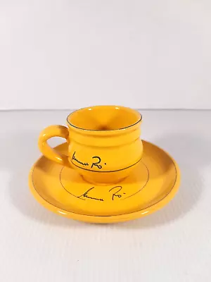 Mamma Ro Pottery Italy Classic Yellow Cup And Saucer Espresso Tea • $12