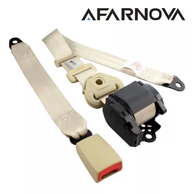 1X Beige 3 Point Fixed Shoulder Adjustable Replace Seat Belt Cars Car Universal • $29.24