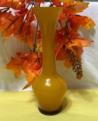 Vintage Vase Glass Dark Orange Vase. Mid 70s Retro. • $15