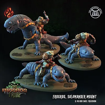 (Set 3) Frogrog Salamander Mounts 48/75mm+ Miniatures - DnD Warhammer 40k • $109.94