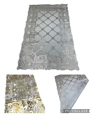 £3.25 • Buy Pvc Gold,silver Rectangle Lace Effect Table Place Mat Christmas Weddings Decor