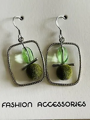 Kpop Style Earrings Green Pom-poms  3 Pairs For £10 Mix And Match Free P&P • £3.99