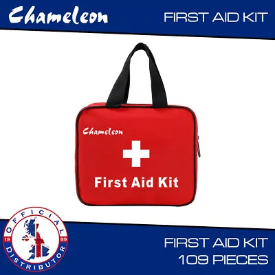 First Aid Kit Medical Emergency Home Travel Car Taxi Work 1st Aid Bag 109 Piece • £10.95