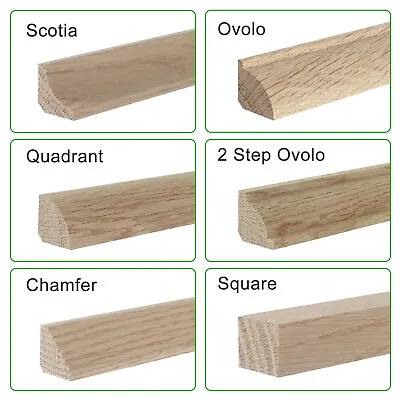 Solid Oak Floor Beading I  0.9m I Corner Edge Bead I 12mm 15mm 19mm 22mm  • £3.27