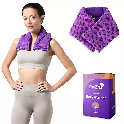 Zhu-Zhu  Lavender Body Warmer - Microwavable Wheat Bag Microwave Heat Pad Fleece • £18.95