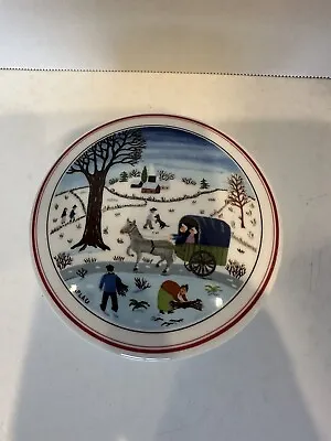 Villeroy & Boch Naif Christmas Porcelain Trinket Box 4  Round X 2  High Laplau • $6