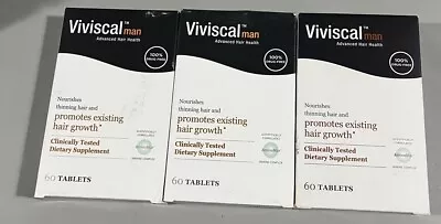 Viviscal Man Advanced Hair Health 60 Tablets 3 Pack 180 Tablets TotalExp 2025 • $79.95