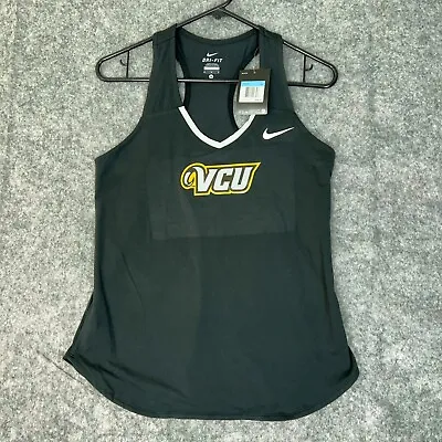 VCU Rams Nike Womens Tank Top Medium Black White Shirt NCAA Athletics DriFit NWT • $17.49