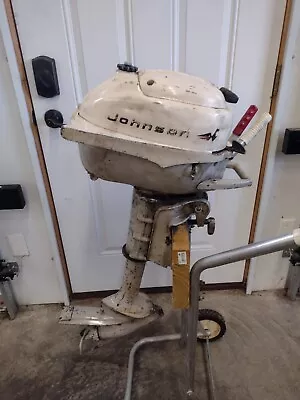 Vintage 1966 Johnson  3 HP Outboard Boat Motor - Complete Parts As Is OMC Evinru • $149.95