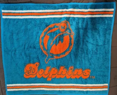 Vintage Biederlack Of America Blanket Miami Dolphins Throw Blanket • $30