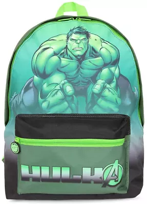 Official Marvel Incredible Hulk Backpack Style Design School Bag Boys • £8.95