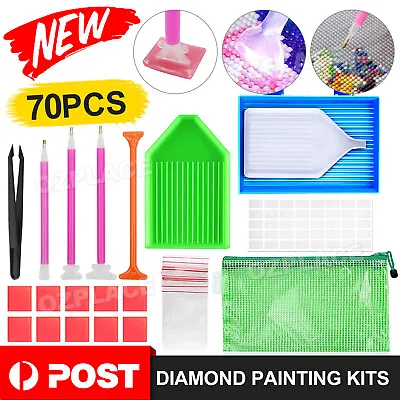 $11.95 • Buy 70 Piece Diamond Painting Tools Box 5D Diamond Accessories Diy Art Craft Pen Set