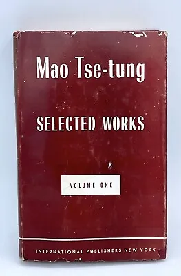 The Selected Works Of Mao Tse-Tung (1954) HCDJ International Publishers Vol 1 • $19.95