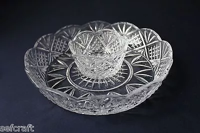 SHANNON CRYSTAL IRELAND 24% LEAD Chip And Dip BOWLS  Godinger • $19.99