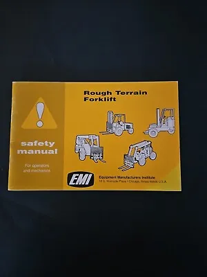 Rough Terrain Forklift Safety Manual FORM #RT85-2 • $10.50