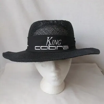 King Cobra Golf Hat Black Straw Panama Cali Fame USA Greg Norman • $23.39