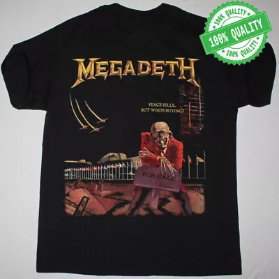 Vintage Megadeth Peace Sells Album Men T-shirt Black Unisex Tee S To 5Xl SS6834 • $9.99