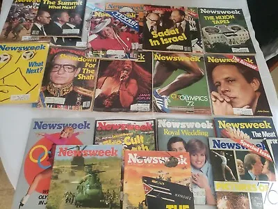 Huge Lot Of 20 Vintage Newsweek Magazines Mostly 1970s • $25