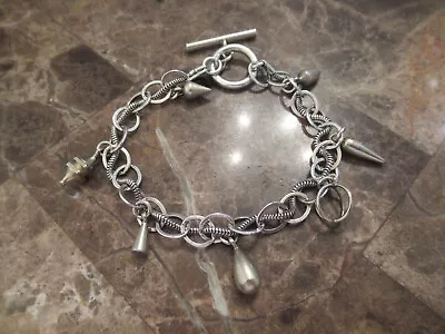 Sterling Silver 925 Vintage Charm Bracelet 14g  7.5  • $24.99