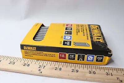 (5000-Pk) DeWalt Narrow Crown Finish Staples 18-Ga 1/4   Crown 7/8  Leg  • $21.66