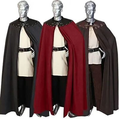 2022 Cosplay Halloween Cape Costume Medieval Men Warrior Robe Adult • $78.66