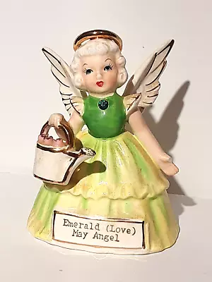 Vintage Sr Emerald May Love Porcelain Angel 4.5  • $22.99