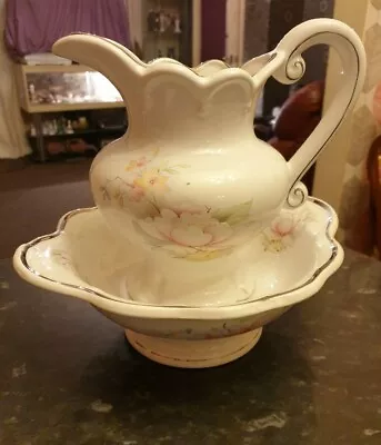 £25 • Buy Beautiful Vintage Maryleigh Staffordshire Pottery Bathroom Wash Bowl/water Jug 