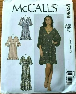 Mccalls Pattern 7969  Dresses Pullover  Misses Sizes  Xsmall Small Medium  New • $9.25