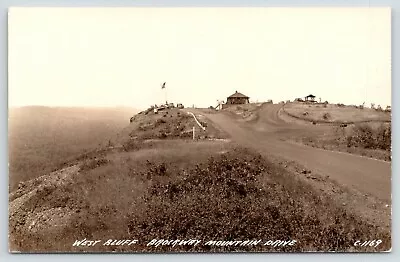 Mohawk (nr Copper Harbor) Michigan~Lookout Atop Brockway Mountain Dr~RPPC 1940s • $7