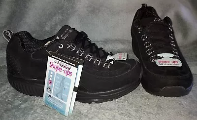 New Skechers Shape-ups Womens Us 8 Walking Black Sneakers Toning Xf Fitness Nwt • $99.99