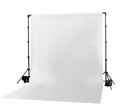 White Muslin Background Screen Backdrop Support Stand Photo Studio Kit NEW US • $16.99
