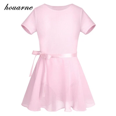 £10.71 • Buy UK Kids Girls Ballet Tutu Dress Short Sleeve Dance Leotard With Chiffon Skirts